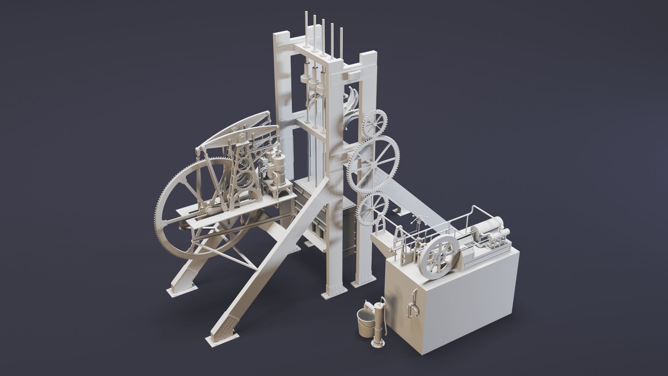 4- Steampunk Engines- High detail 3d models 3D model_8