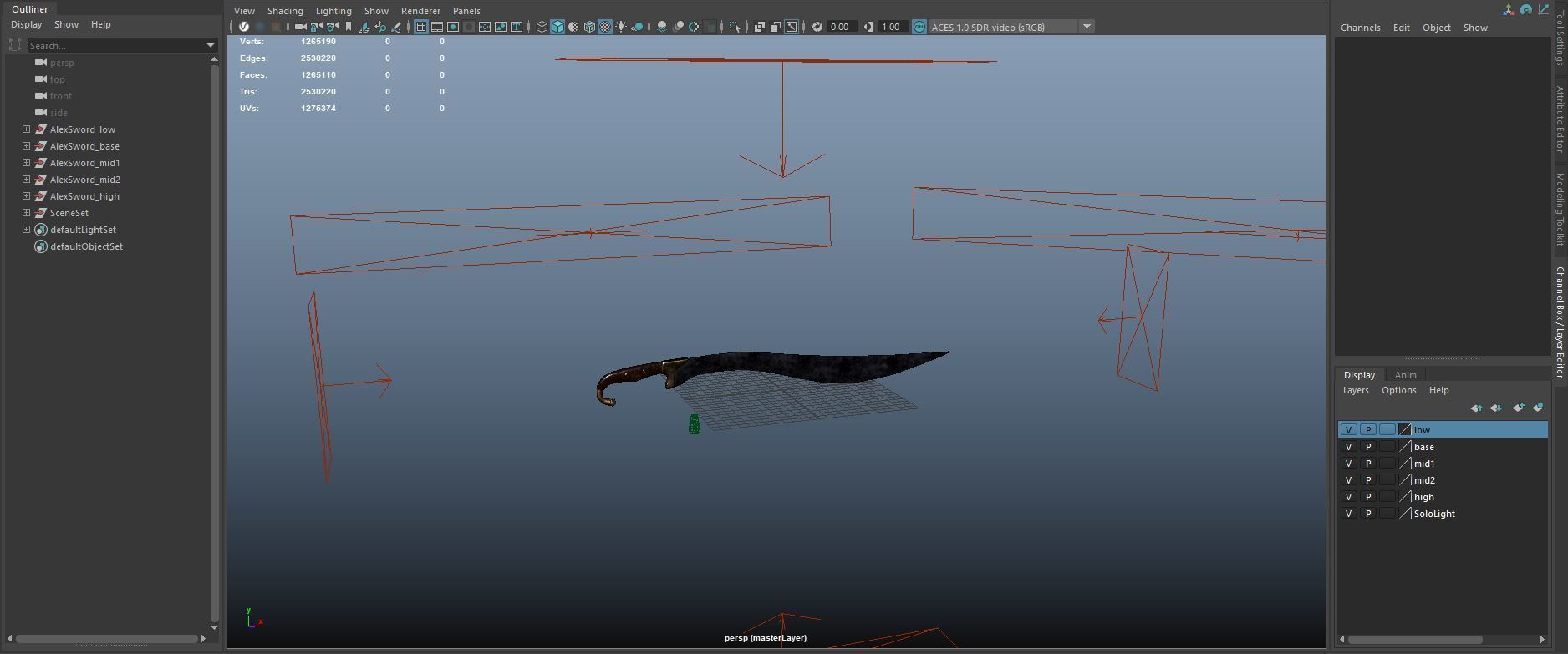 Sword of Alexander the Great Low-poly 3D model_136