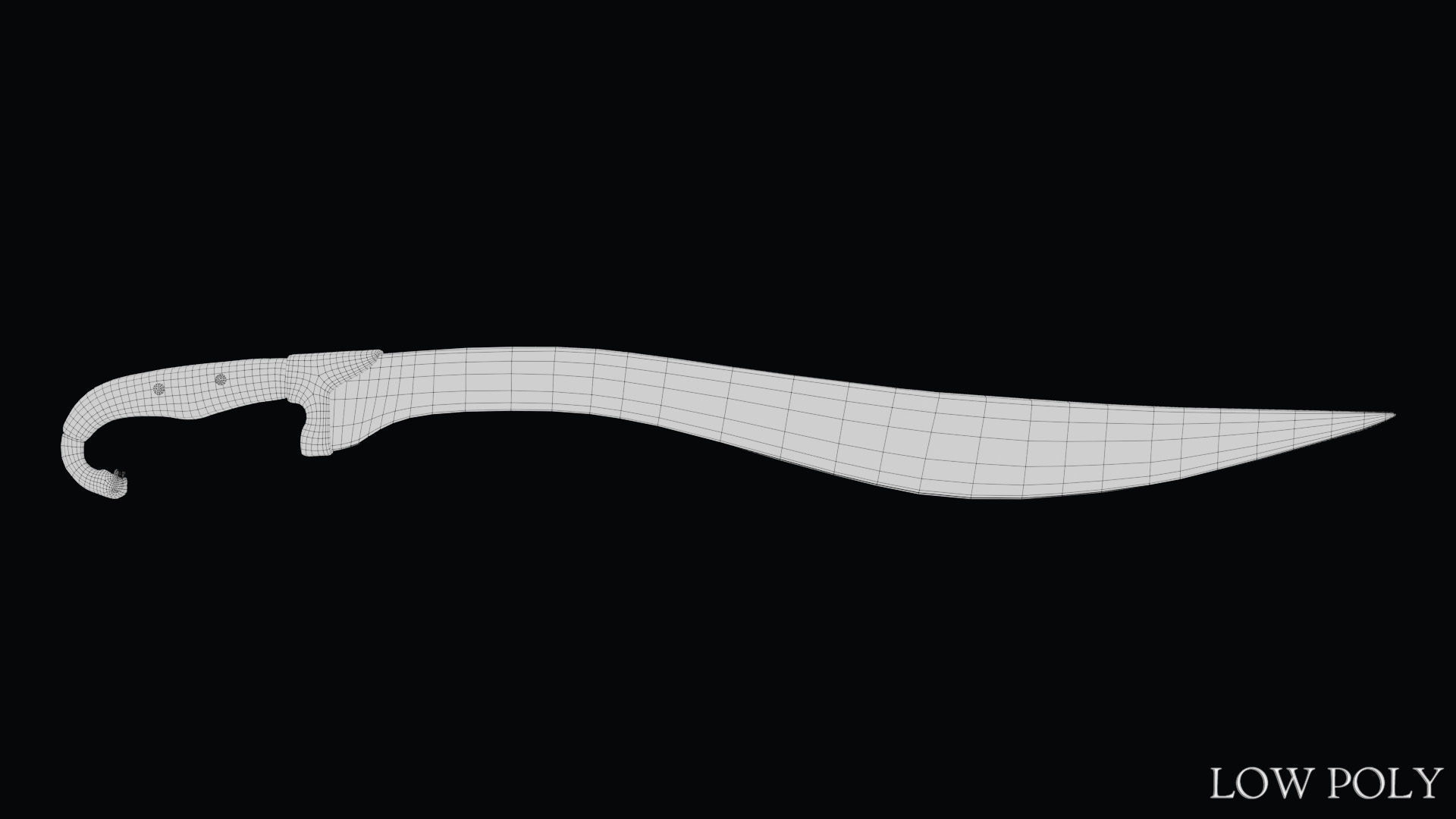 Sword of Alexander the Great Low-poly 3D model_29