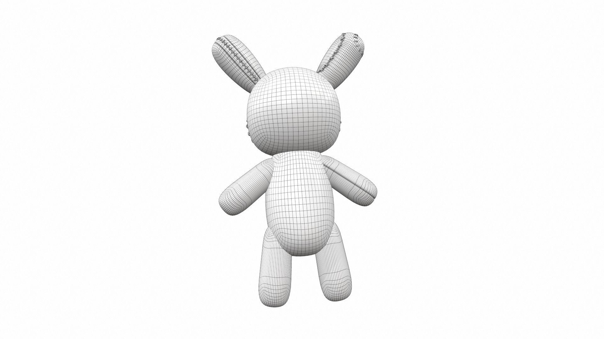 Plush toy bunny 1 3D model_8