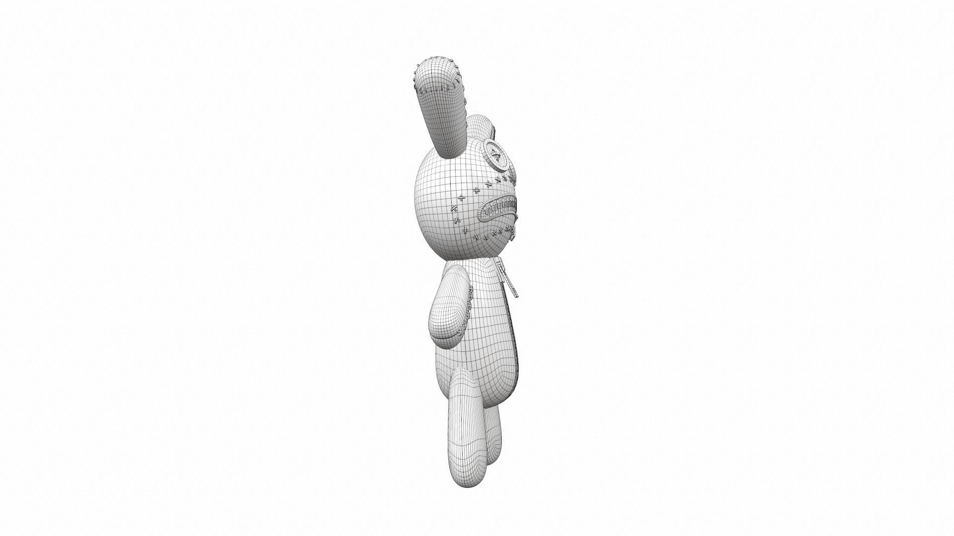 Plush toy bunny 1 3D model_7