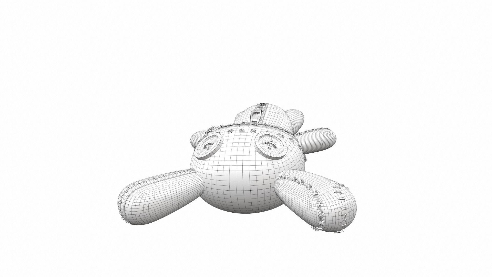 Plush toy bunny 1 3D model_10