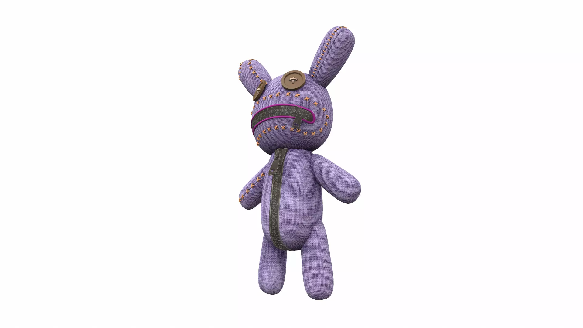 Plush toy bunny 1 3D model_0