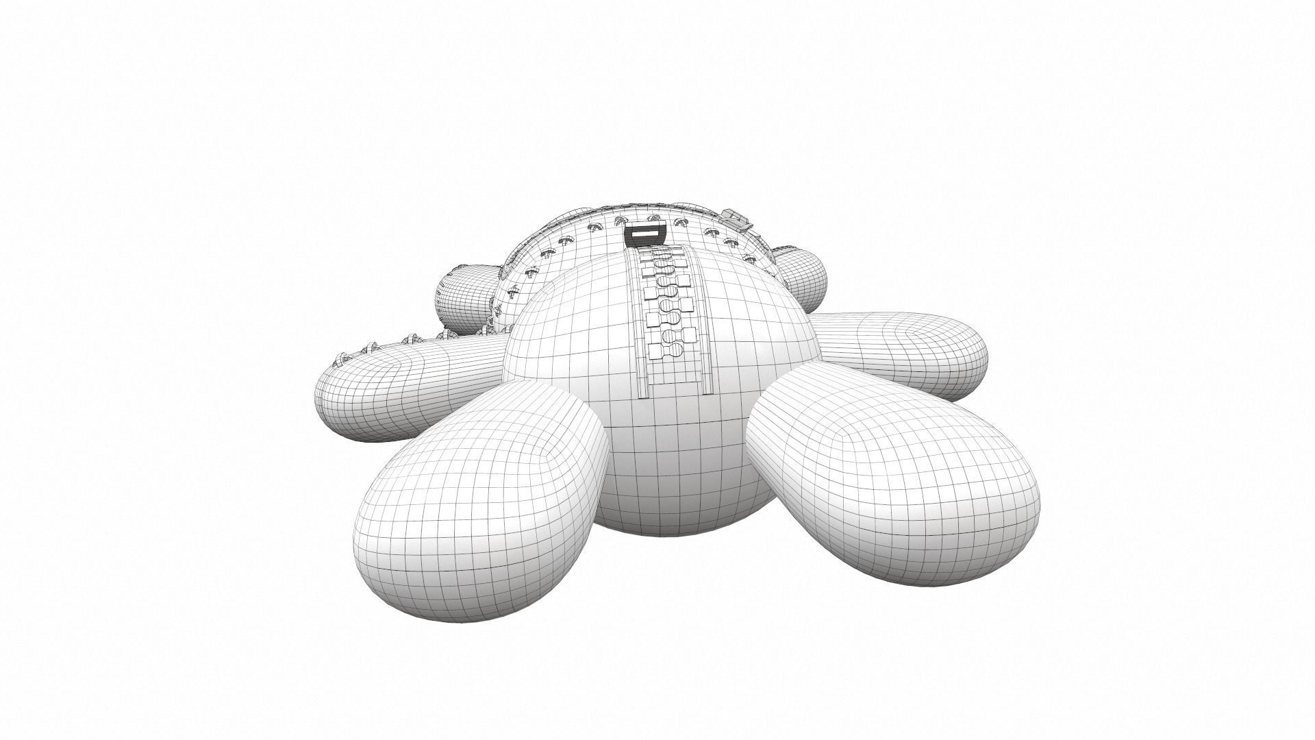 Plush toy bunny 1 3D model_9