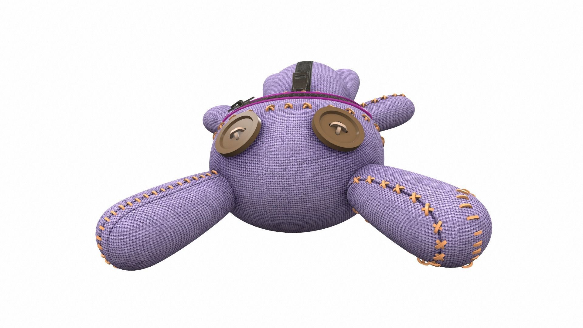 Plush toy bunny 1 3D model_5