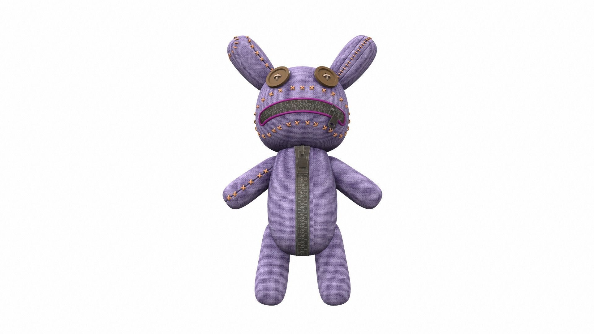 Plush toy bunny 1 3D model_1