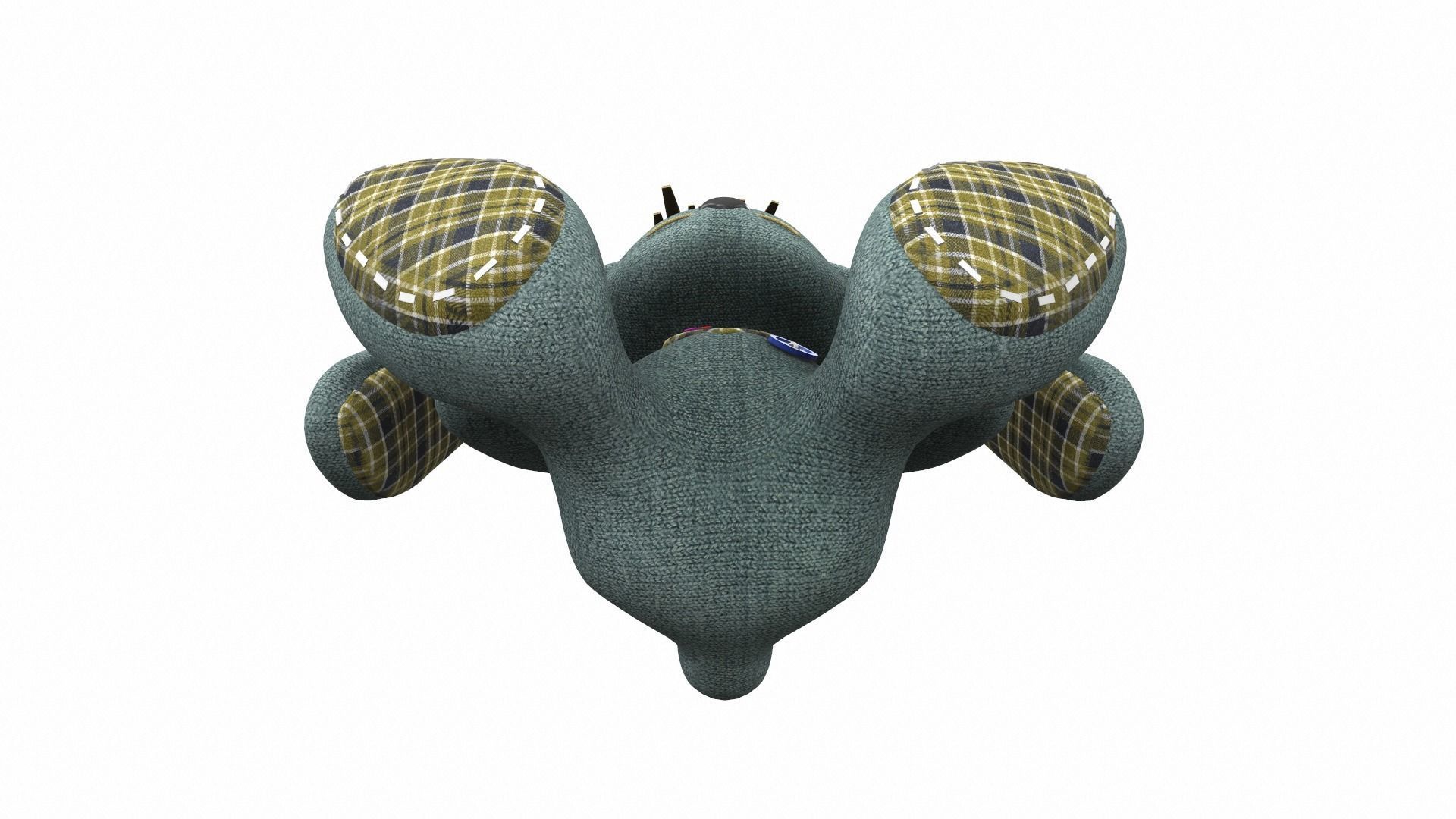 Plush toy bunny 2 3D model_4