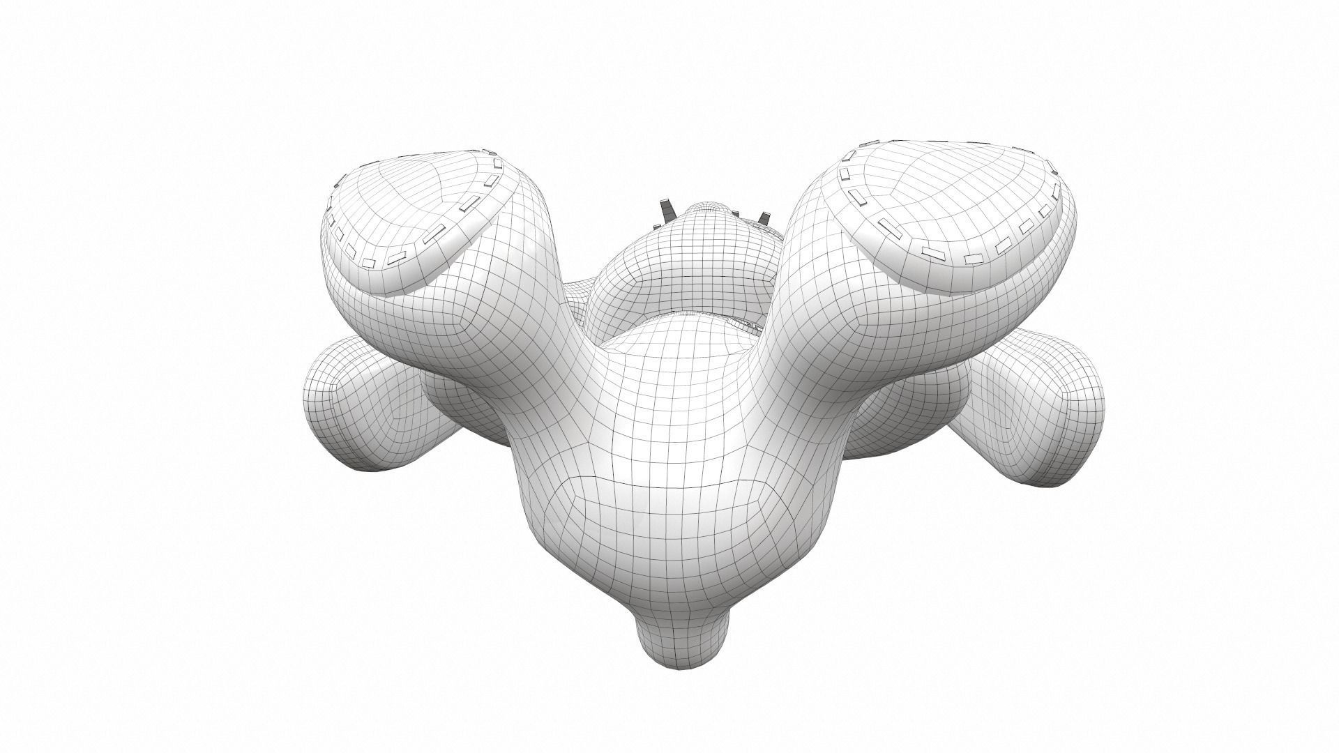 Plush toy bunny 2 3D model_9