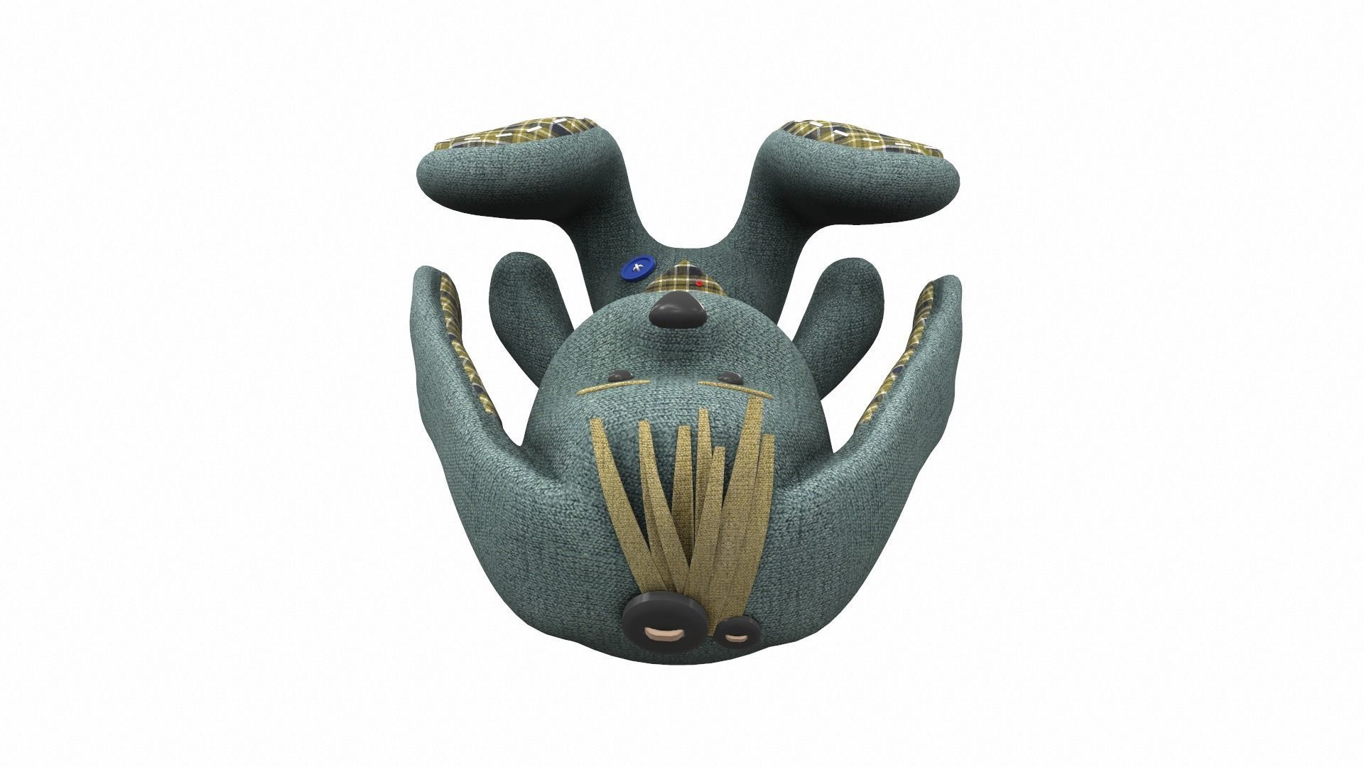 Plush toy bunny 2 3D model_5