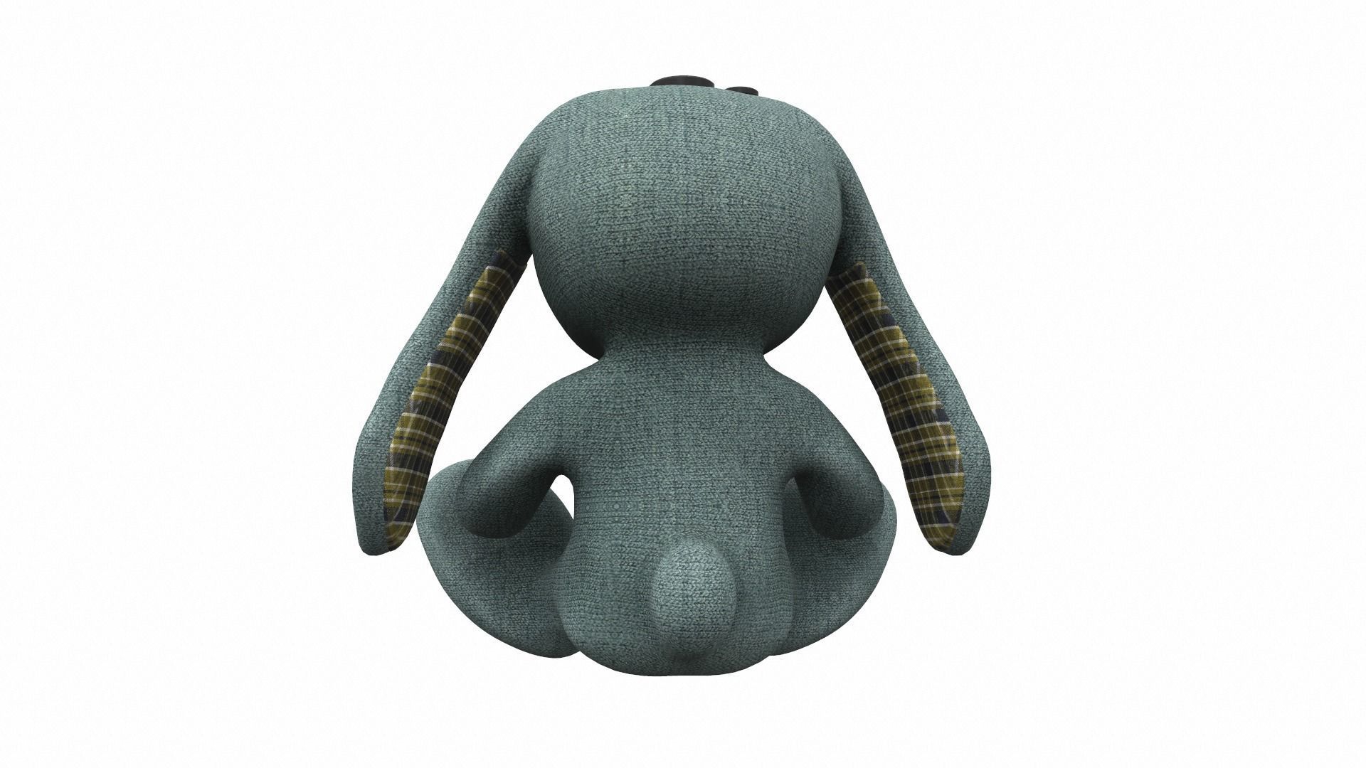 Plush toy bunny 2 3D model_3