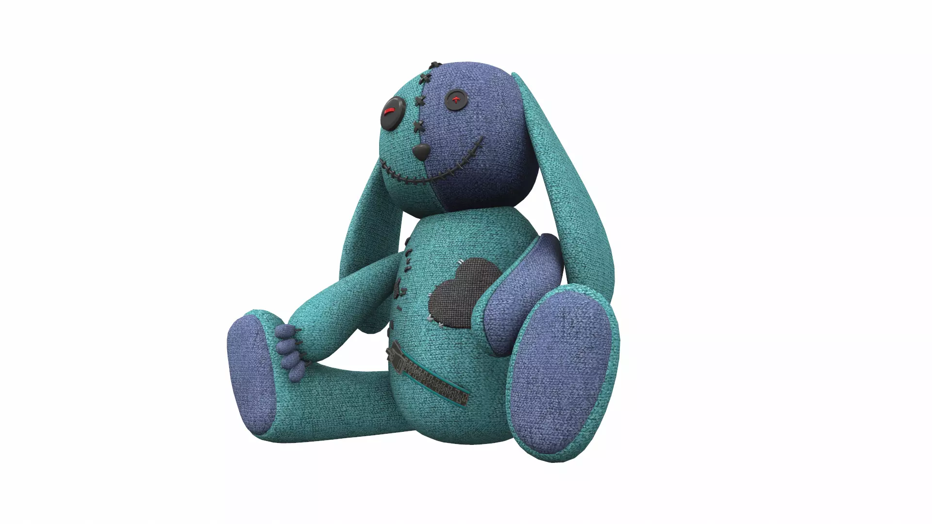 Plush toy bunny 3 3D model_0
