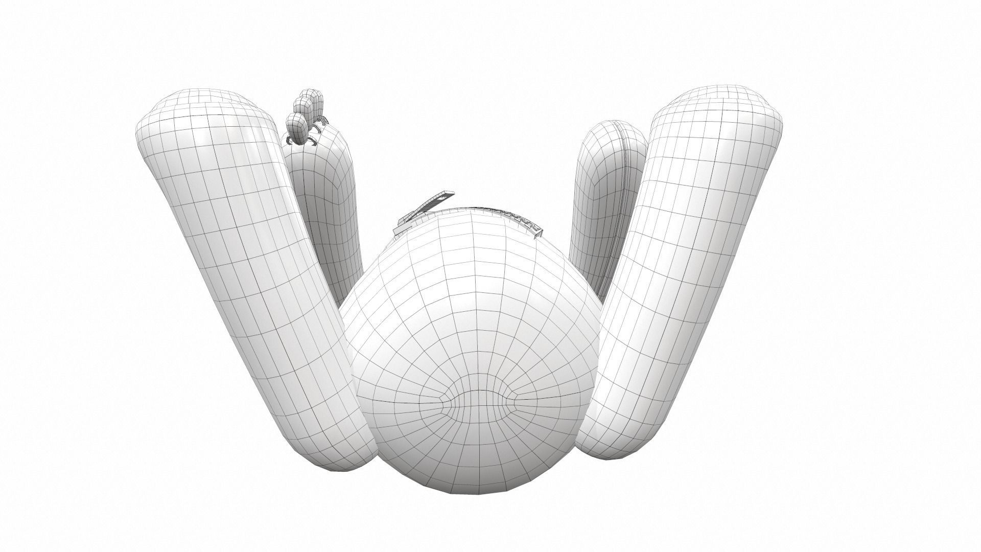 Plush toy bunny 3 3D model_9