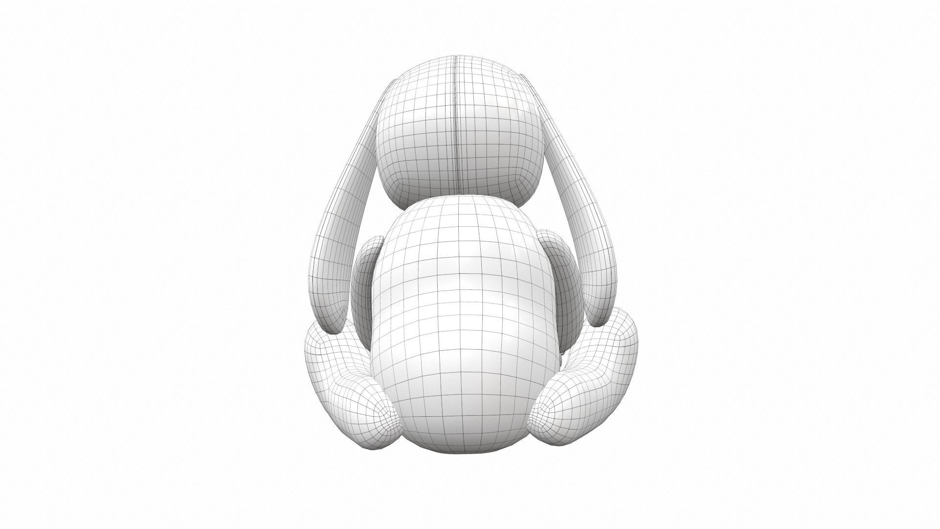 Plush toy bunny 3 3D model_8