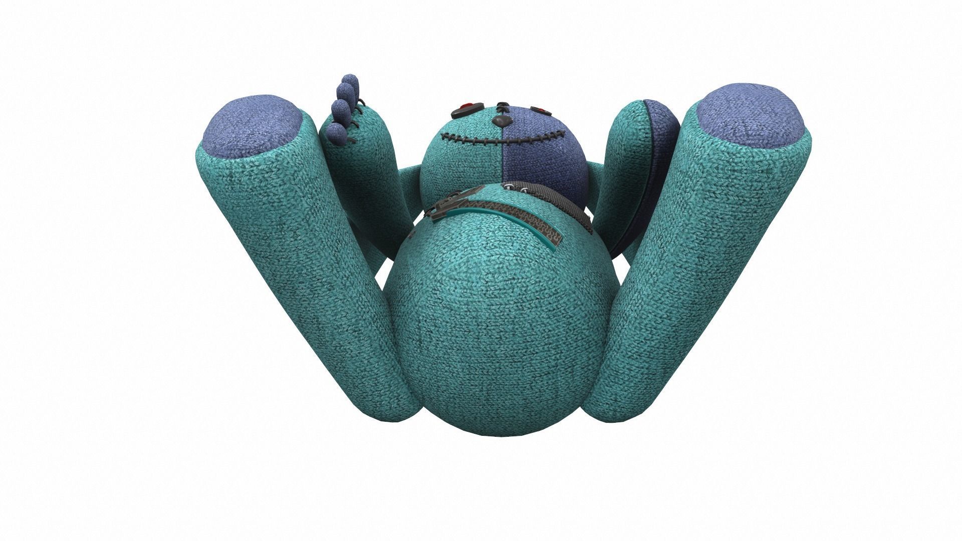 Plush toy bunny 3 3D model_4