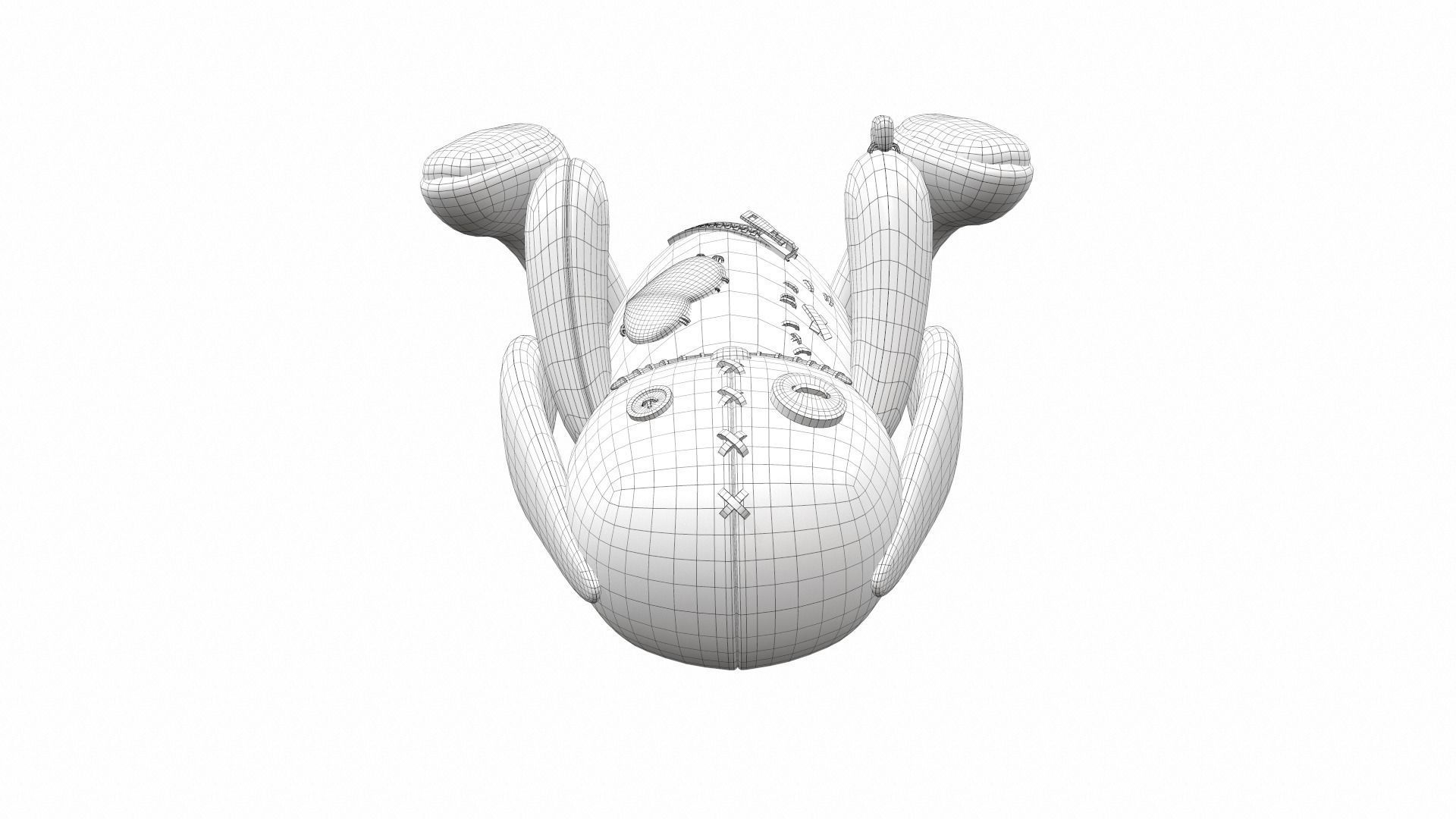 Plush toy bunny 3 3D model_10