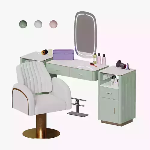Mirror station mini hairdresser workplace