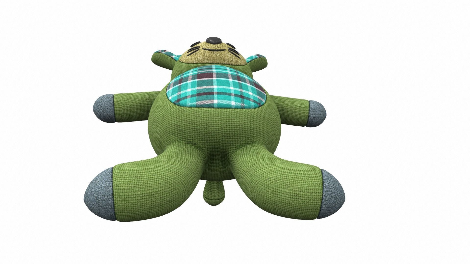 Plush toy bunny 5 3D model_4