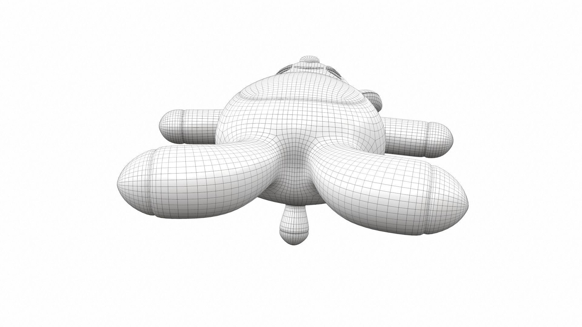 Plush toy bunny 5 3D model_9