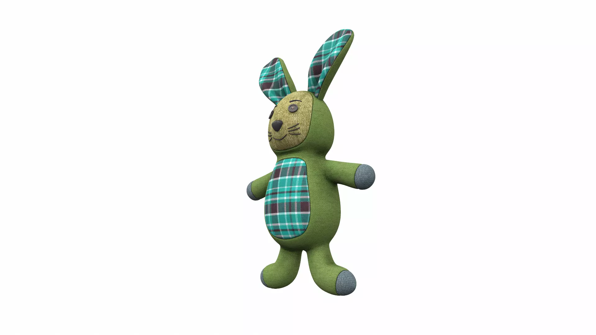 Plush toy bunny 5 3D model_0