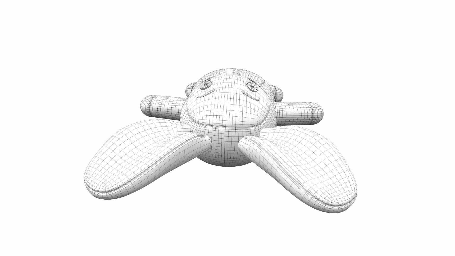 Plush toy bunny 5 3D model_10