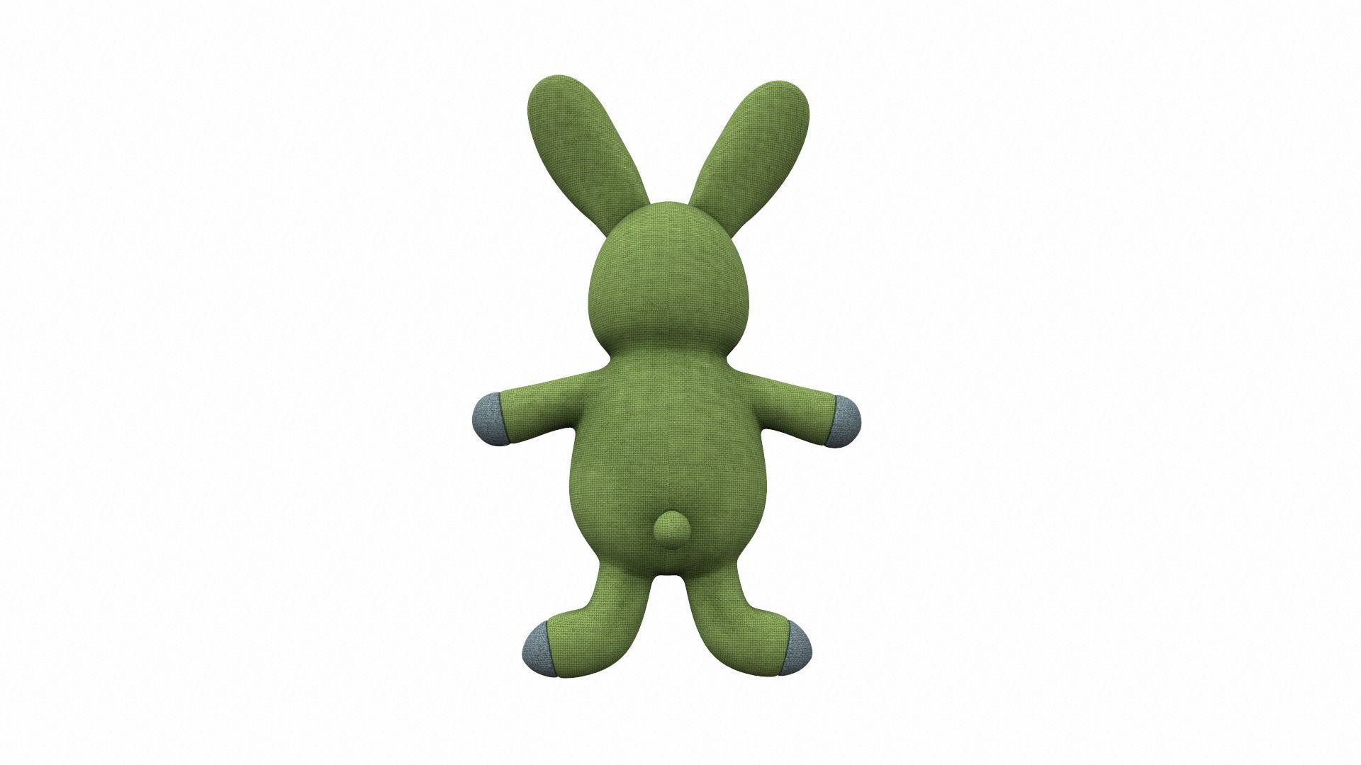 Plush toy bunny 5 3D model_3