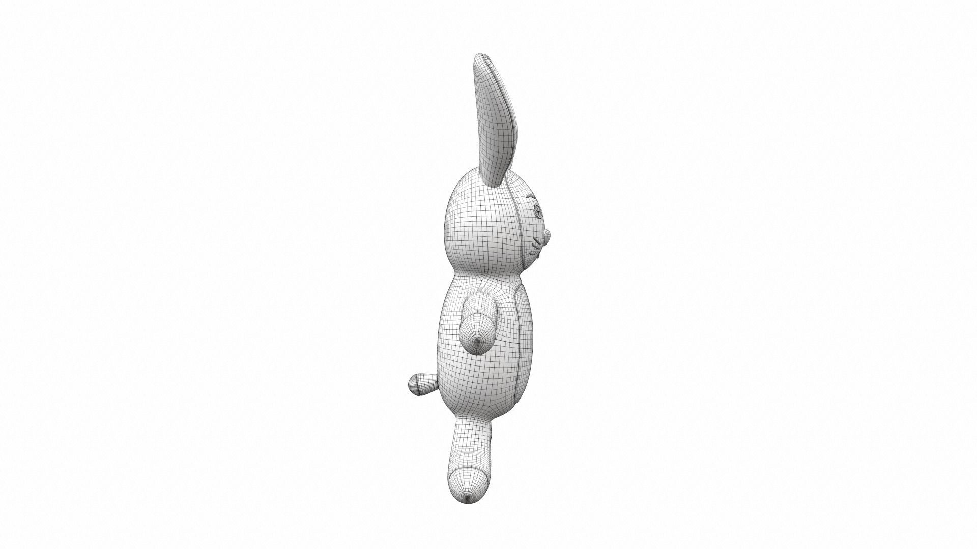 Plush toy bunny 5 3D model_7