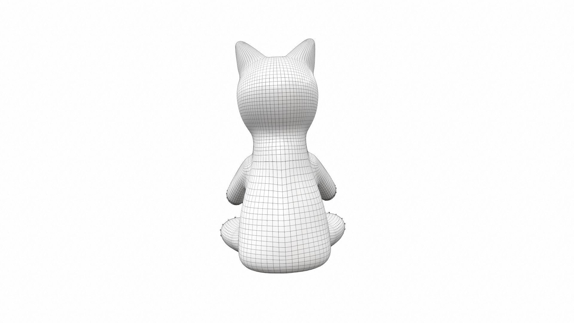 Plush toy cat 1 3D model_8