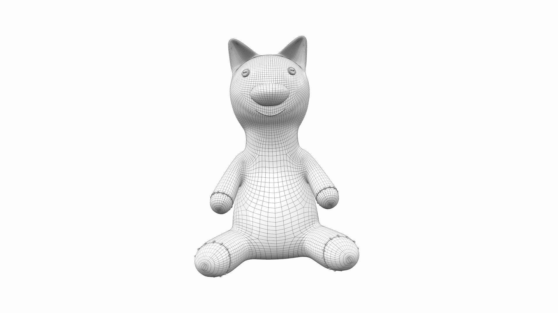 Plush toy cat 1 3D model_6