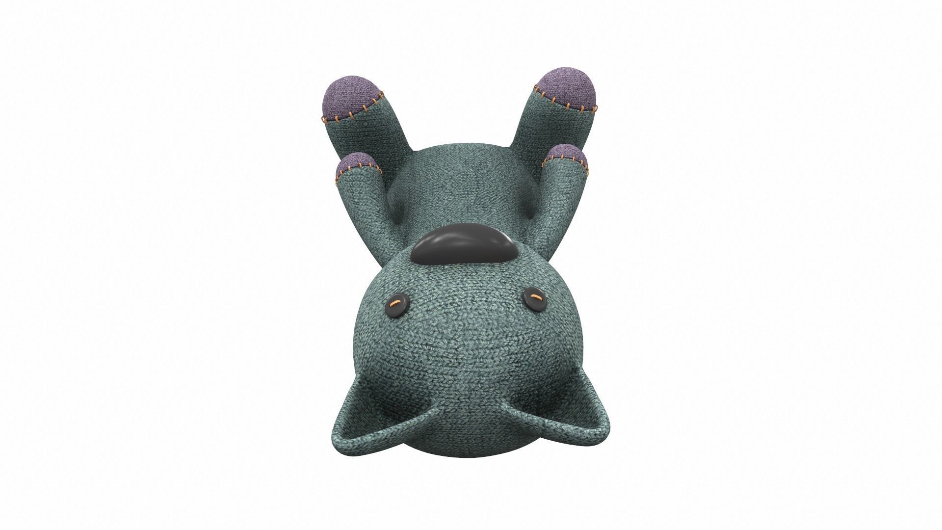 Plush toy cat 1 3D model_5