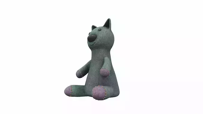 Plush toy cat 1 3D model