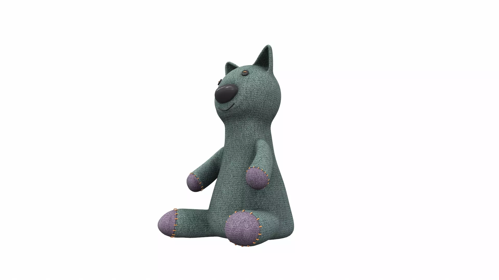 Plush toy cat 1 3D model_0