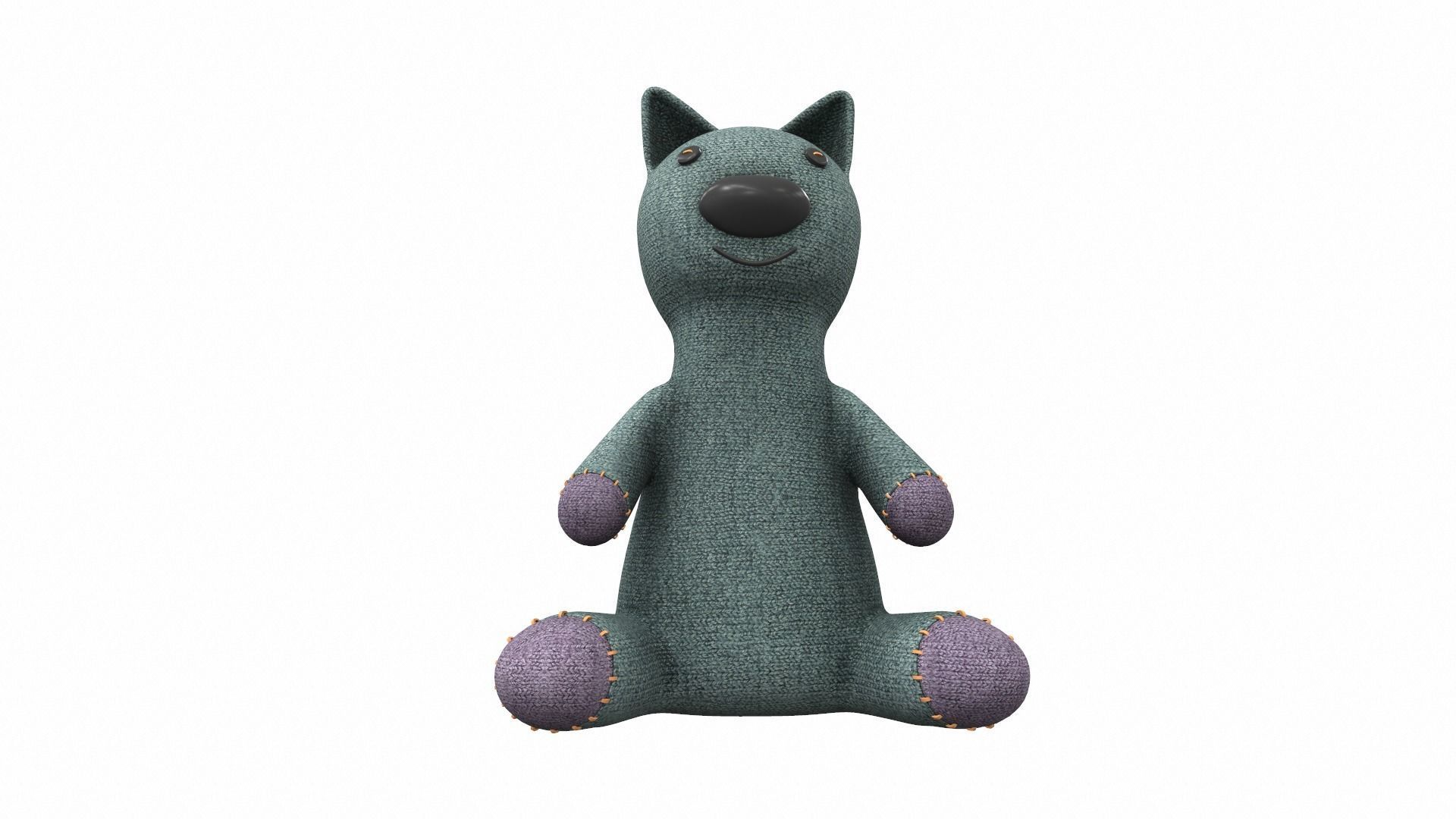 Plush toy cat 1 3D model_1