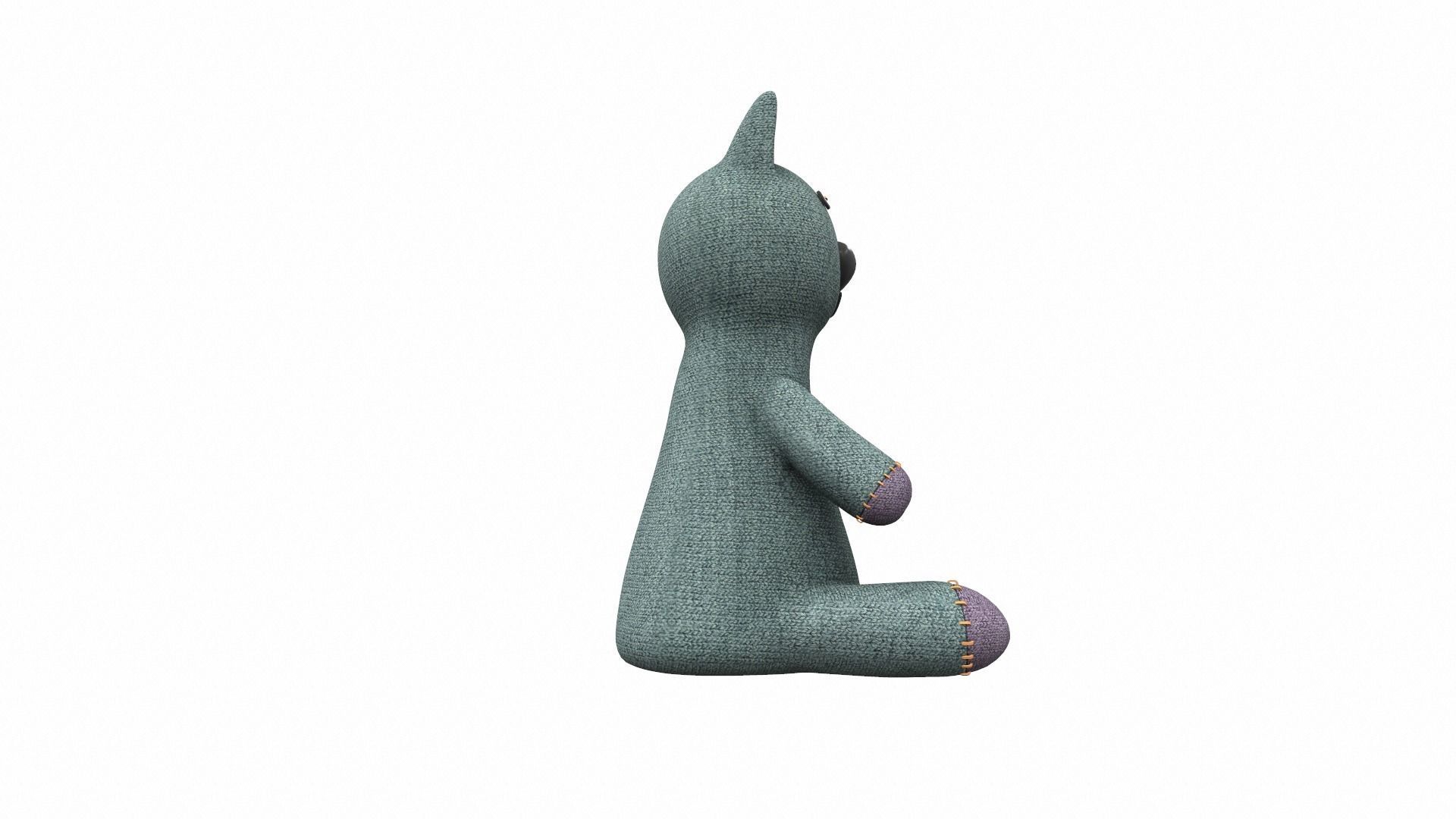Plush toy cat 1 3D model_2