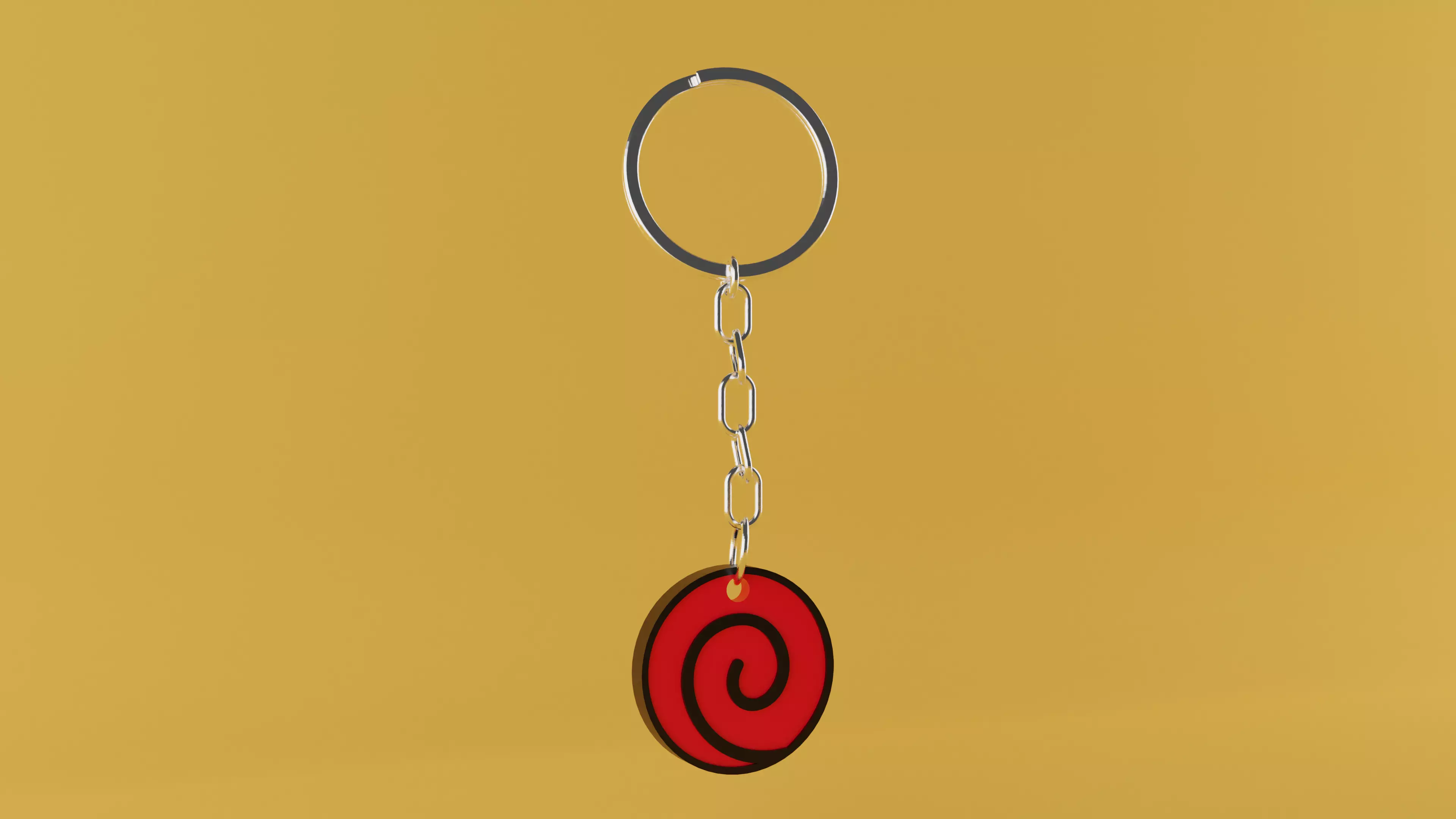 Uzumaki Keychain 3D print model