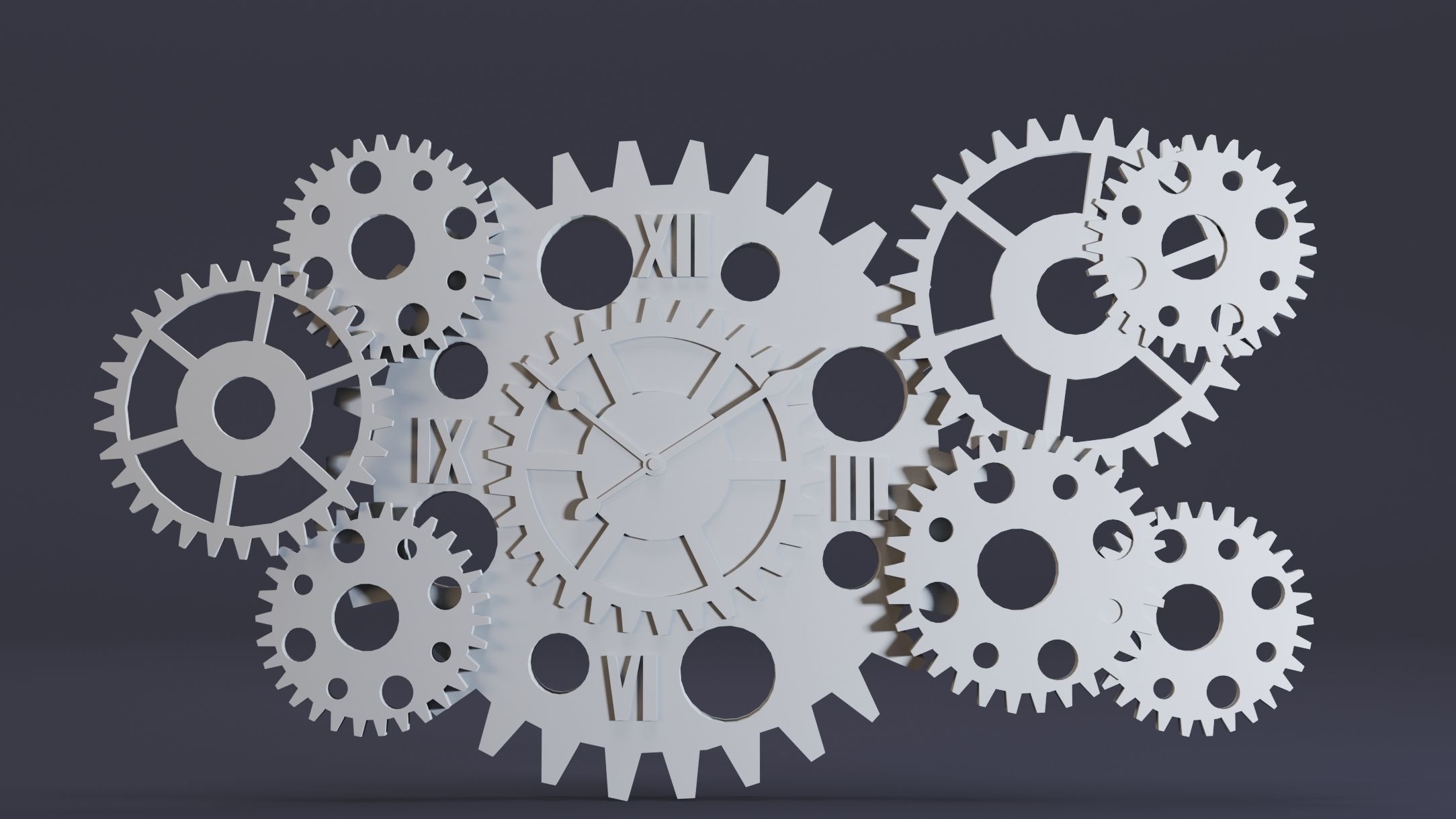 12- Steampunk Clocks- High detail 3d models Low-poly 3D model_15