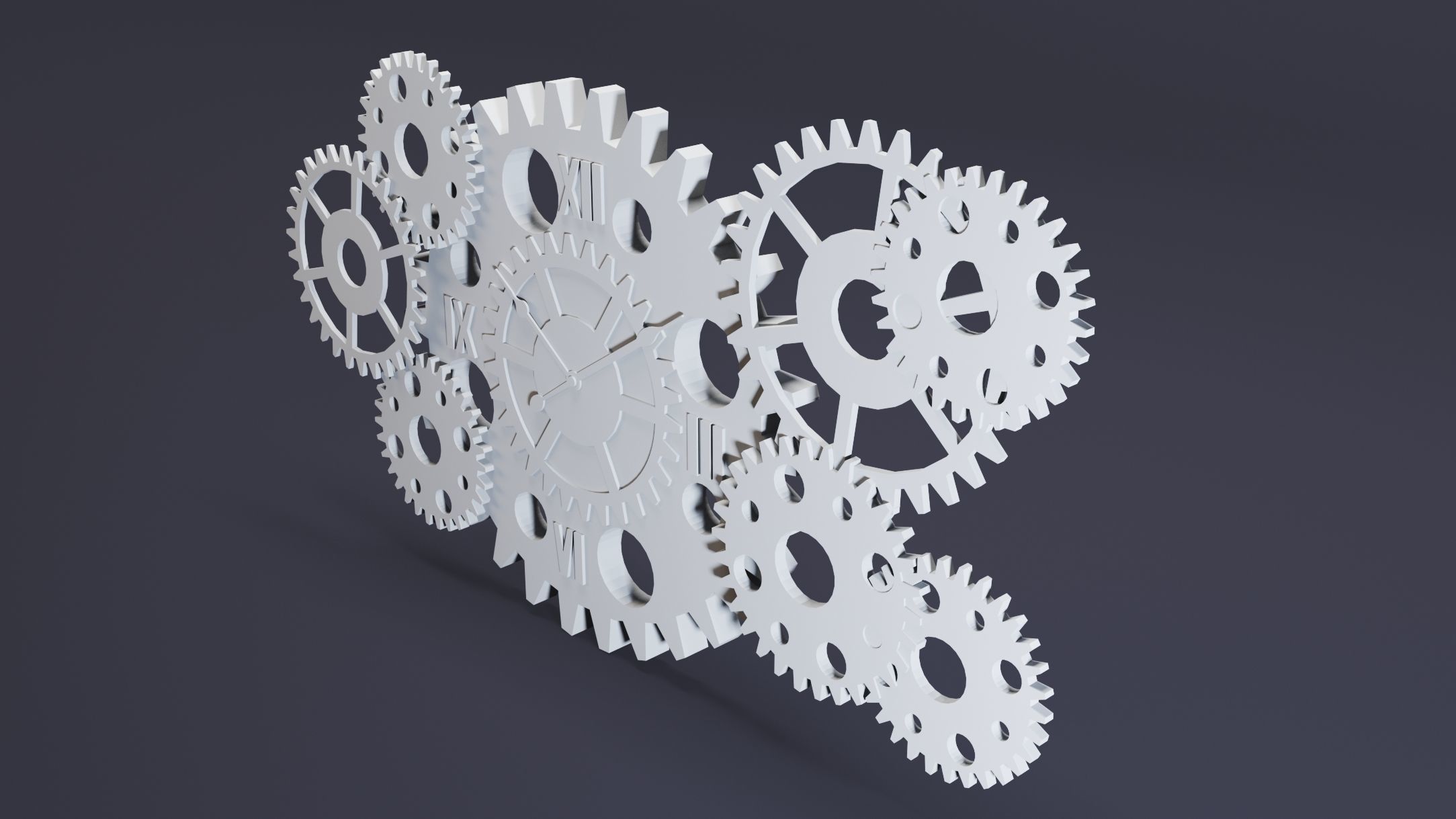 12- Steampunk Clocks- High detail 3d models Low-poly 3D model_16