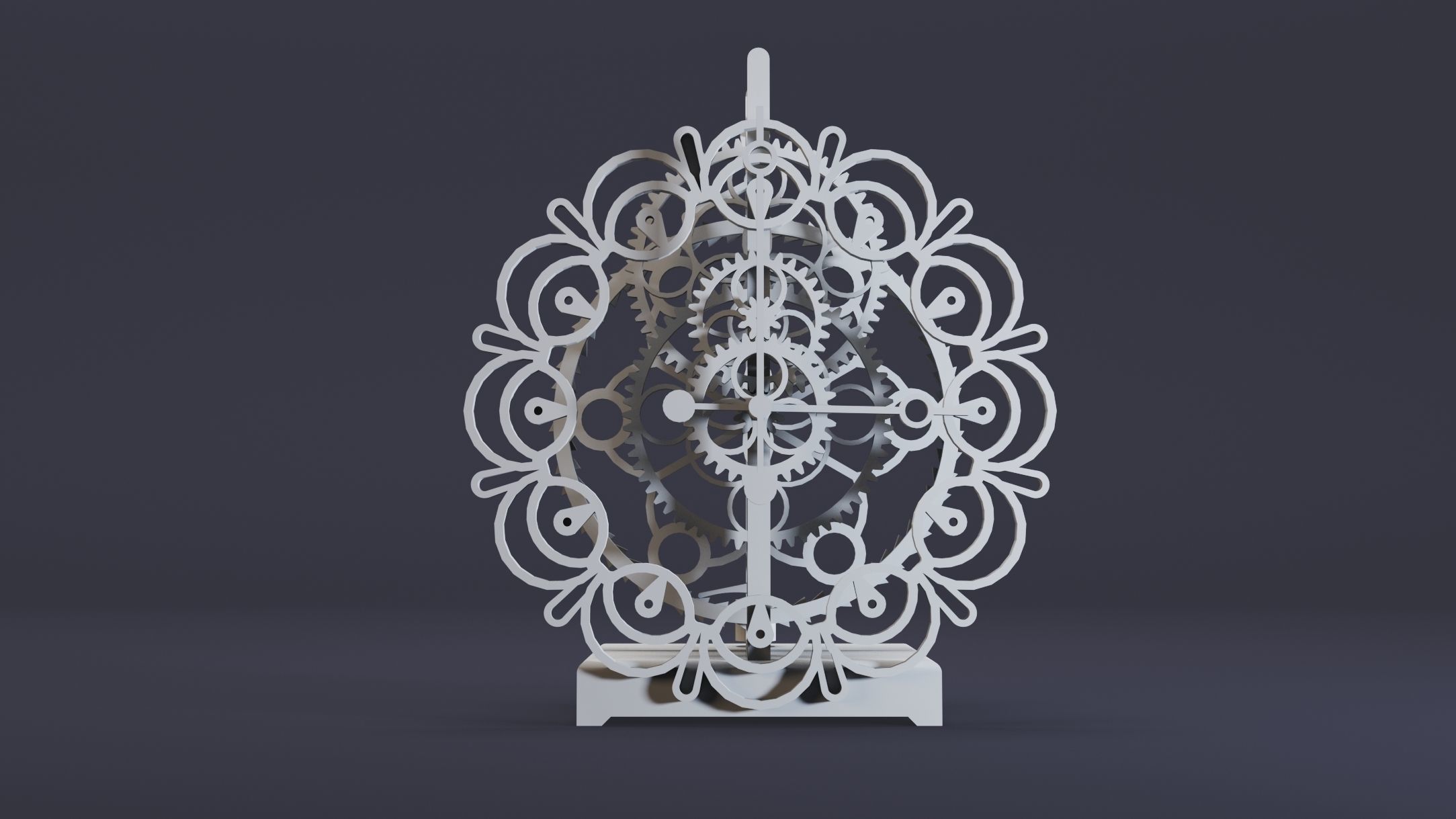12- Steampunk Clocks- High detail 3d models Low-poly 3D model_3