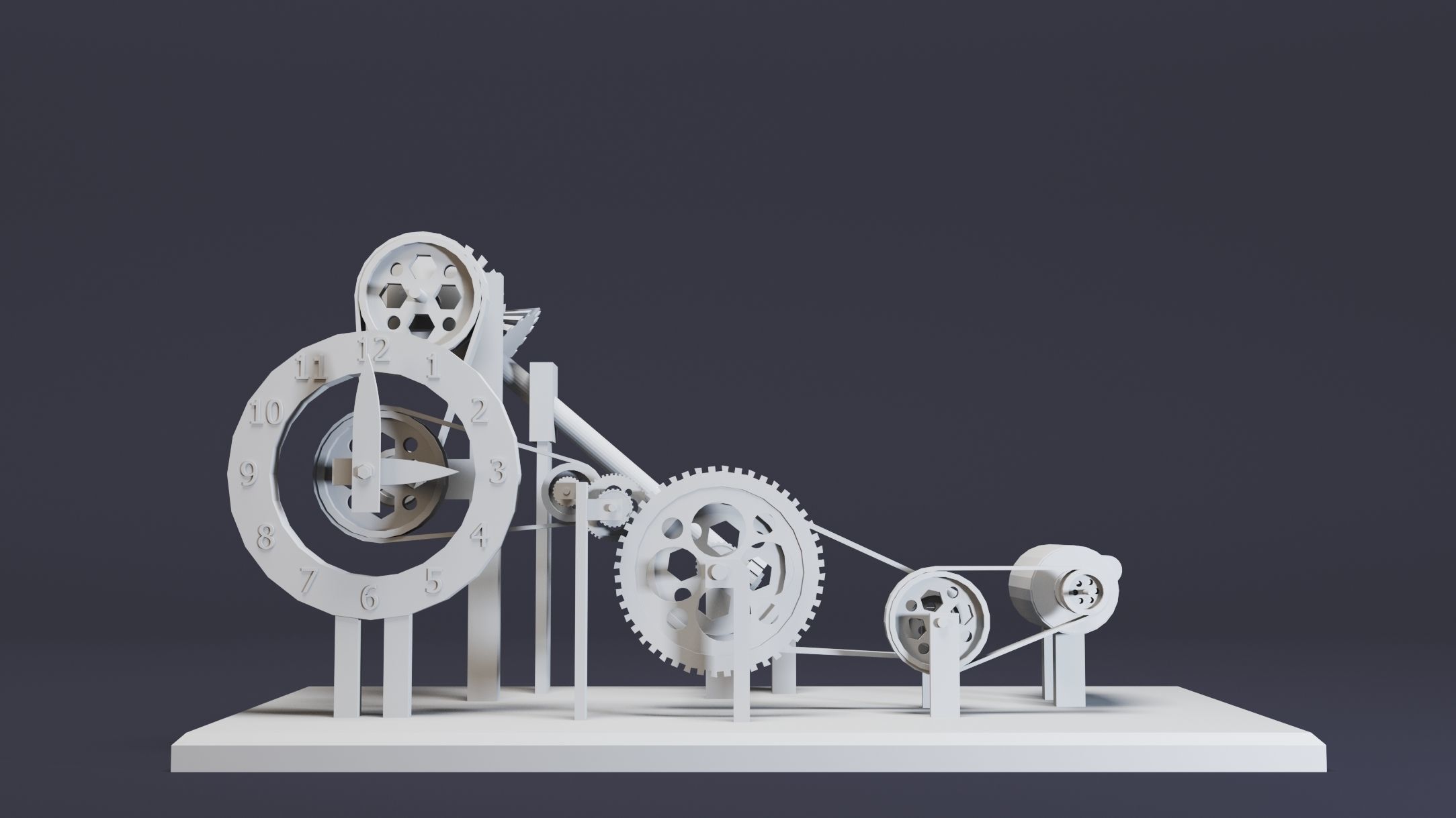 12- Steampunk Clocks- High detail 3d models Low-poly 3D model_11