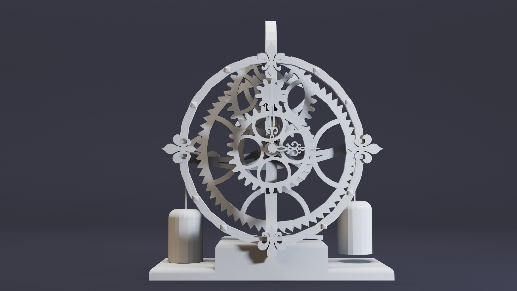 12- Steampunk Clocks- High detail 3d models Low-poly 3D model_21