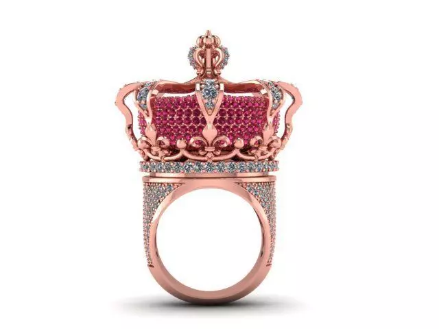 Crown ring 3D model_0