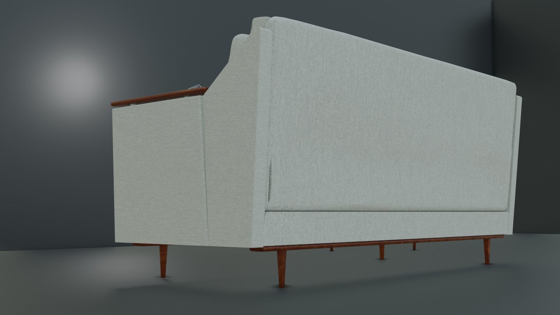 Couch mid century modern sofa Free low-poly 3D model_3