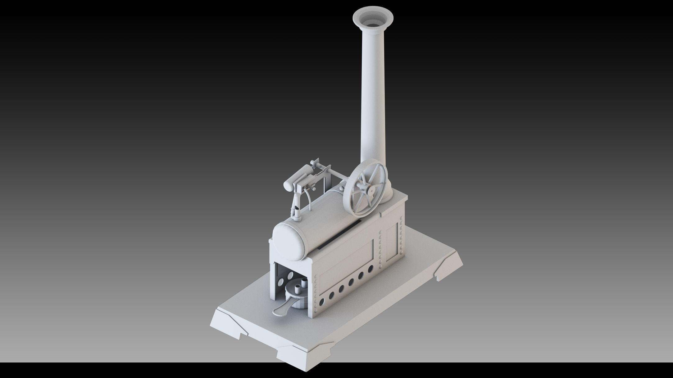 20- Steampunk Engines- High detail 3d models Low-poly 3D model_9