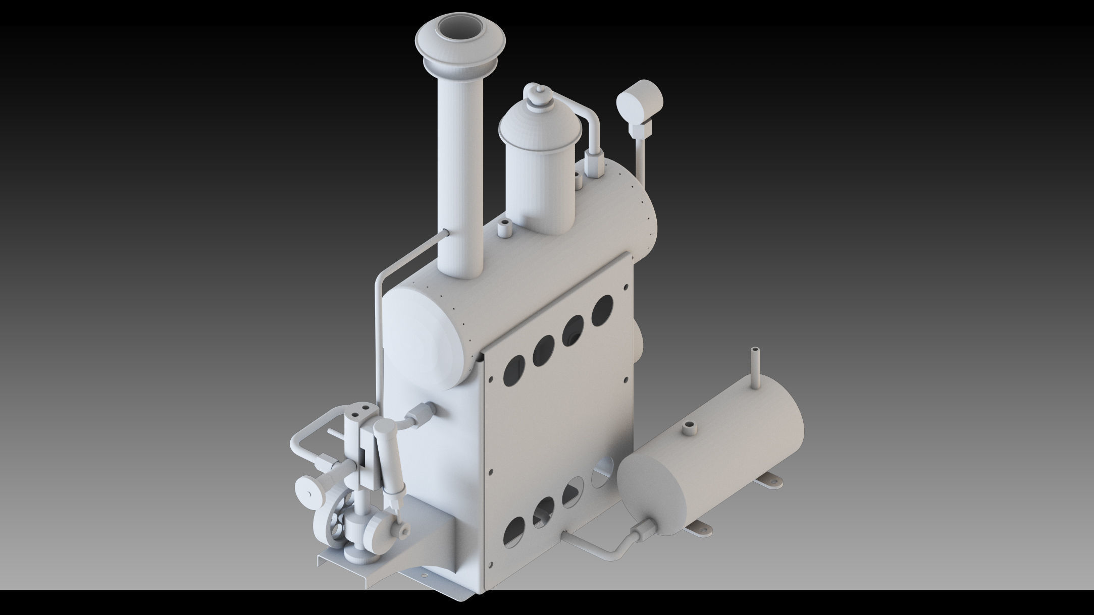 20- Steampunk Engines- High detail 3d models Low-poly 3D model_13