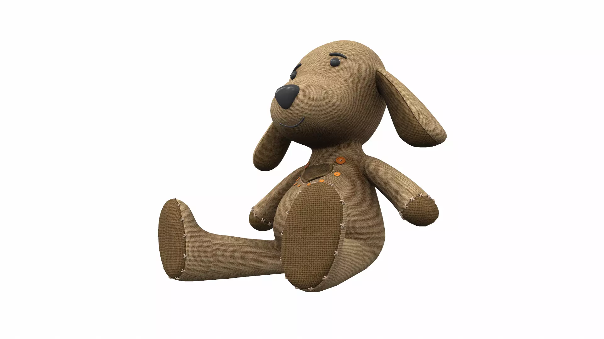 Plush toy dog 1 3D model_0