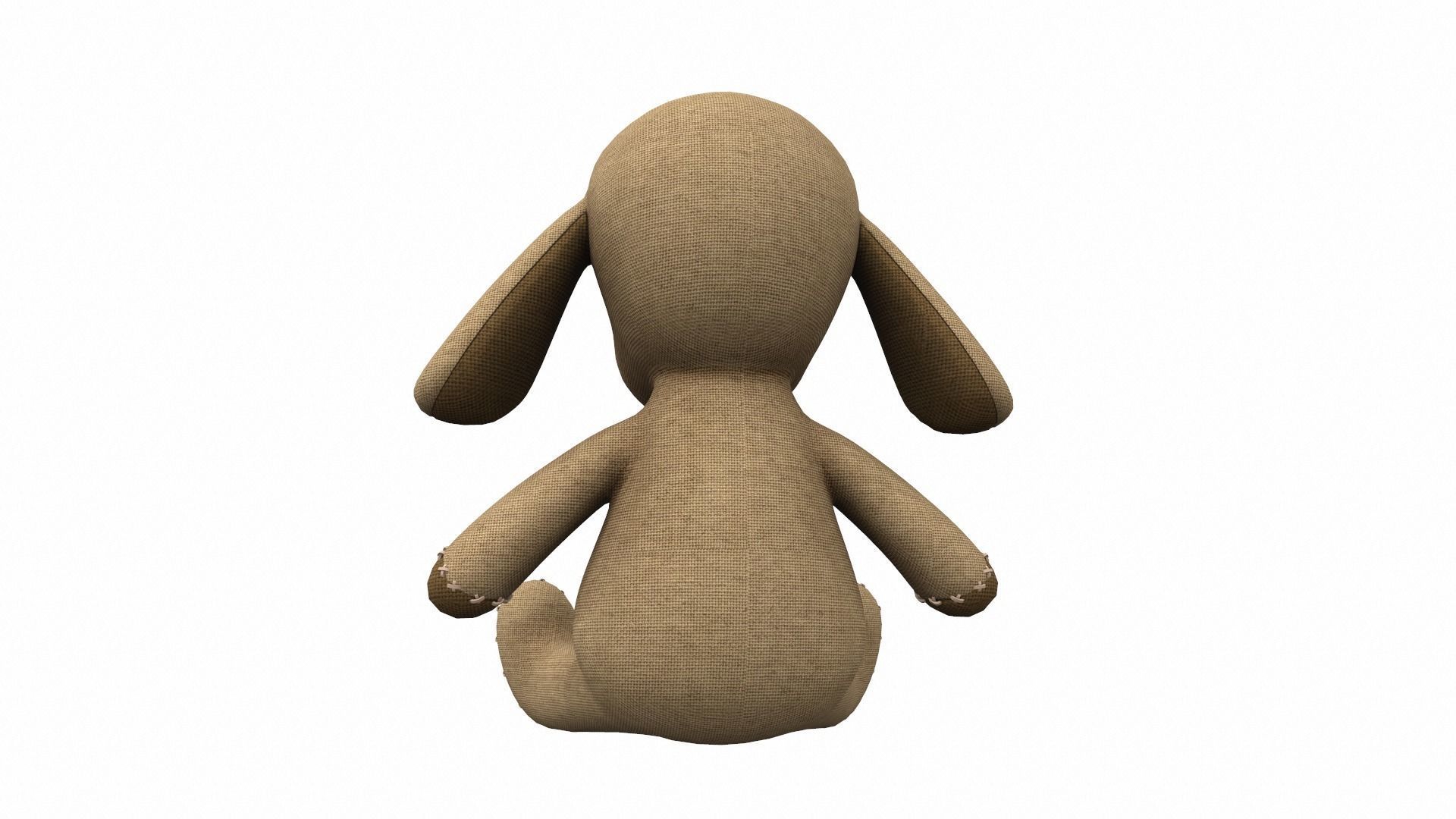 Plush toy dog 1 3D model_3