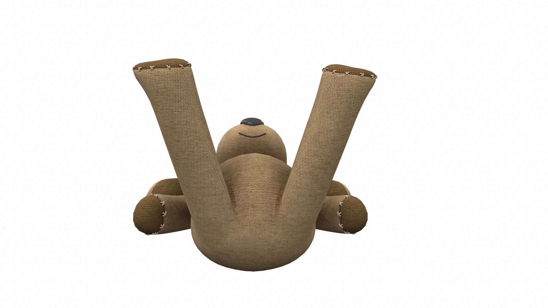 Plush toy dog 1 3D model_4