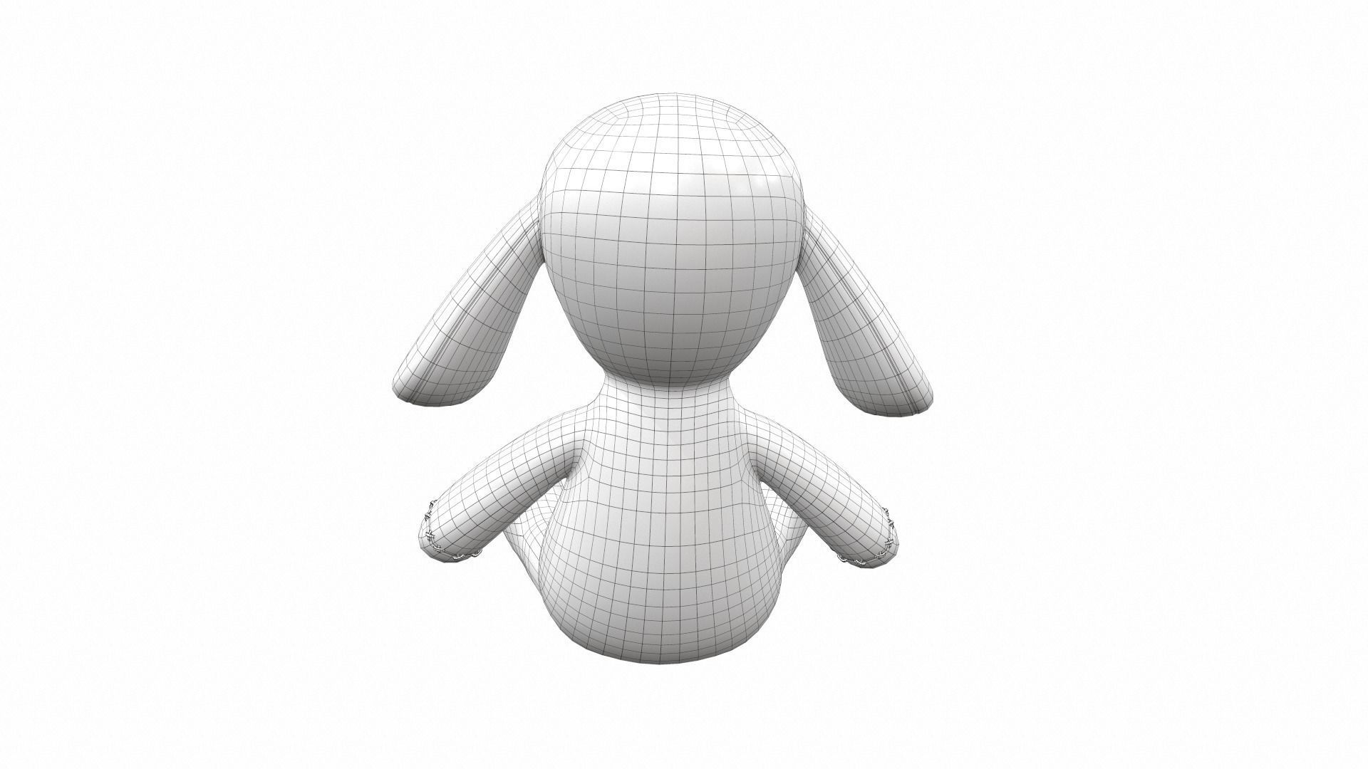 Plush toy dog 1 3D model_8