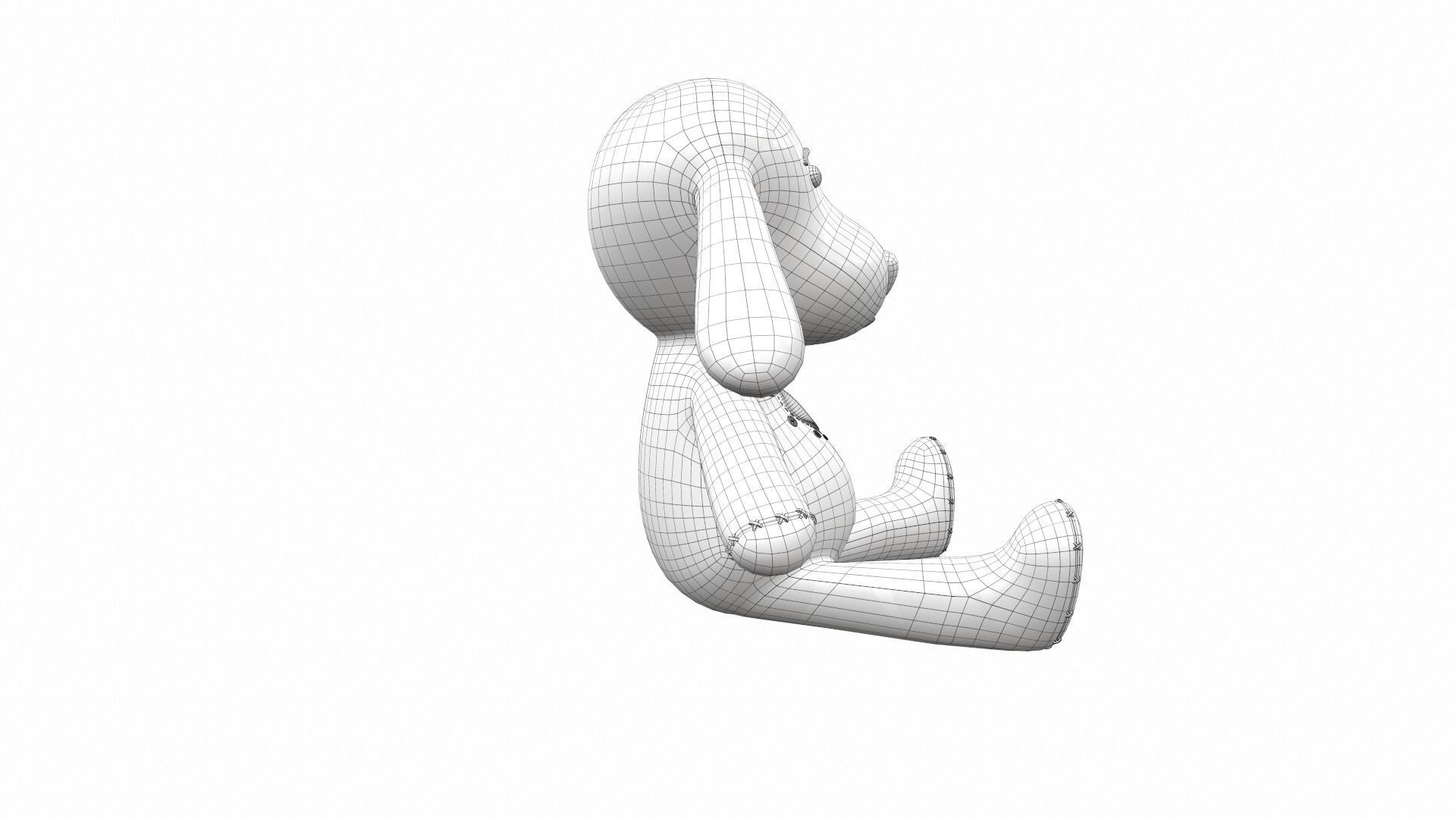 Plush toy dog 1 3D model_7