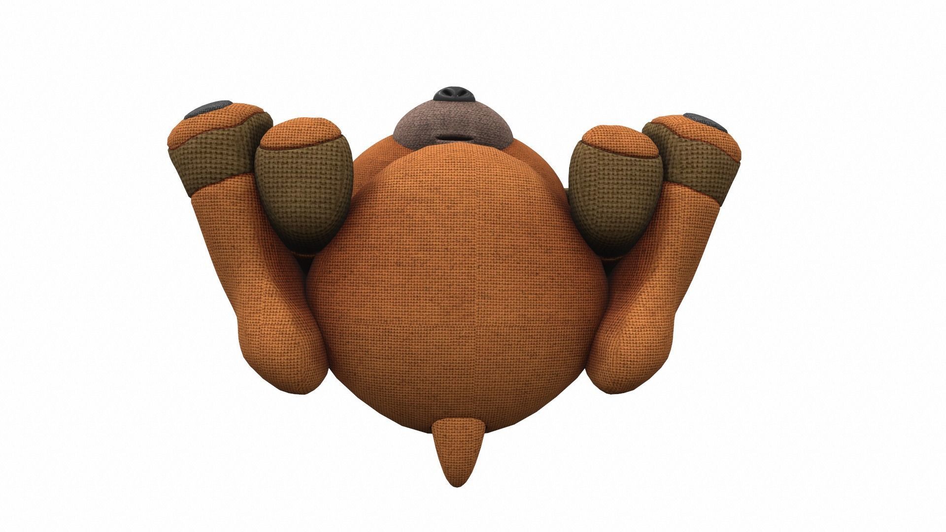 Plush toy dog 3 3D model_4