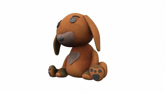 Plush toy dog 3 3D model